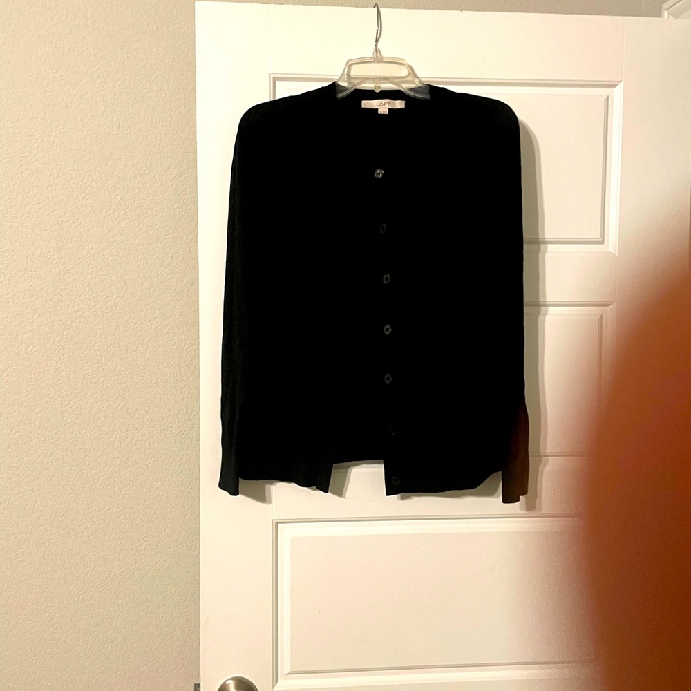 LOFT black cardigan size medium
